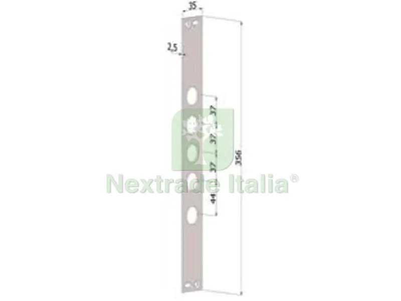 Contropiastra per Serrature Porte Blindate in Acciaio Inox Interno 37 CP2530 - (CP2530XAI37) — Serrature e cilindri — rif. FERX.FER430517