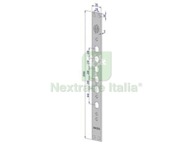 Frontale per Serrature Porte Blindate in Acciaio Inox Interno 28 FR2530 - (FR2530XAI28) — Serrature e cilindri — rif. FERX.FER430548