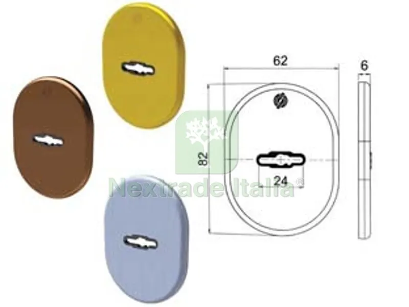 5PZ Mostrina Interna/Esterna Doppia Mappa Serie T - mm.62x82x6 allu. anodizzato bronzato (4301KF4) — Chiavi grezze e duplicati — rif. FERX.FER430562 5PZ Mostrina Interna/Esterna Doppia Mappa Serie T - mm.62x82x6 allu. anodizzato bronzato (4301KF4) — Chiavi grezze e duplicati — rif. FERX.FER430562