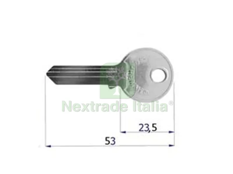 10PZ Chiave Grezza per Serrature Serranda/Garage - (0C22XNISBOZ) — Serrature e cilindri — rif. FERX.FER430654 10PZ Chiave Grezza per Serrature Serranda/Garage - (0C22XNISBOZ) — Serrature e cilindri — rif. FERX.FER430654