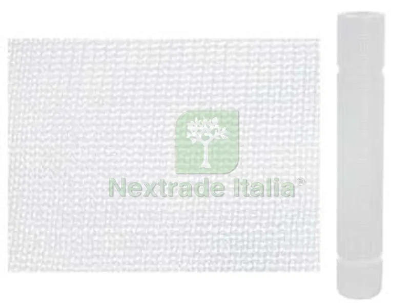 Rete per Ponteggi Bianca in Plastica con Asole - mt.1,80h. in rotoli da mt 10 (mq.18) — Reti da cantiere e protezione — rif. FERX.FER430821