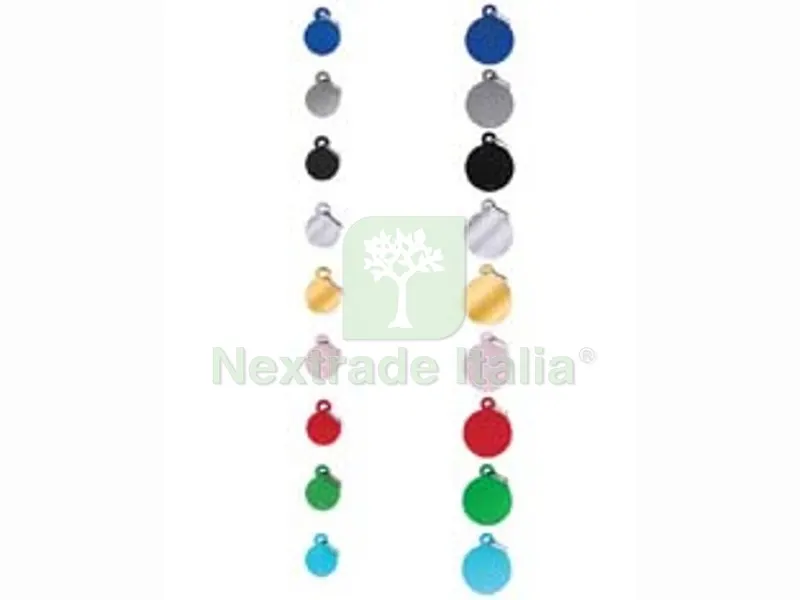 MEDAGLIETTA CERCHIO - mm.32x39 in ottone cromato — Ferramenta per legno e mobili — rif. FERX.FER431637