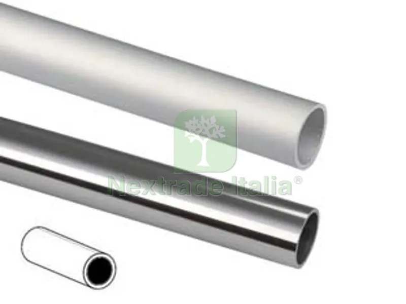 5PZ PROFILO TUBO TONDO IN ALLUMINIO - ? mm.20, mt.2 argento — Tubi e raccordi — rif. FERX.FER383516 5PZ PROFILO TUBO TONDO IN ALLUMINIO - ? mm.20, mt.2 argento — Tubi e raccordi — rif. FERX.FER383516