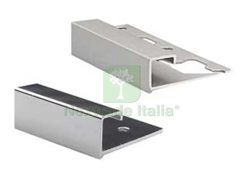 5PZ PROFILO ALUSQUARE MT.2,5 ALLUMINIO - mm.10 argento — Isolanti e reti — rif. FERX.FER432832