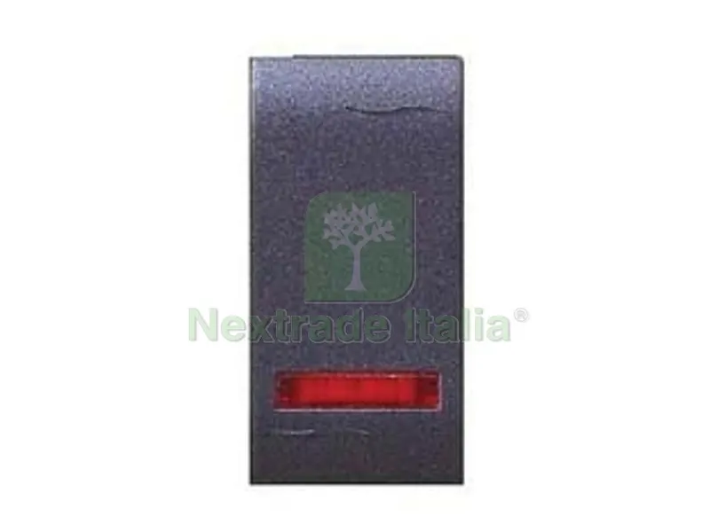 6PZ Pulsante Unipolare Luminoso "onda" - 16A 250V (7706.1) — Interruttori e prese — rif. FERX.FER433716