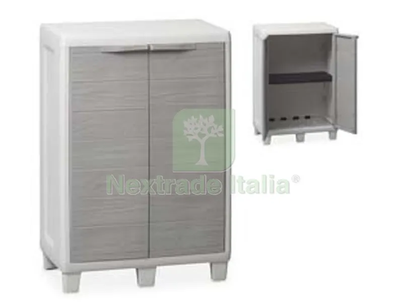 Armadio Basso a 2 ANTE+1 Ripiano Grigio Chiaro/Grigio Tortora ART.032 - cm.65x38x94h. — Arredo — rif. FERX.FER433938 Armadio Basso a 2 ANTE+1 Ripiano Grigio Chiaro/Grigio Tortora ART.032 - cm.65x38x94h. — Arredo — rif. FERX.FER433938