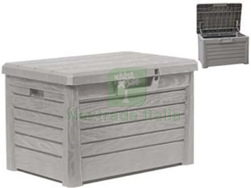 Baule Compact Box Florida per Interno/Esterno Grigio TORT.ART.158 - CM.73X50,5X46,5H. — Casalinghi e organizzazione — rif. FERX.FER434027 Baule Compact Box Florida per Interno/Esterno Grigio TORT.ART.158 - CM.73X50,5X46,5H. — Casalinghi e organizzazione — rif. FERX.FER434027