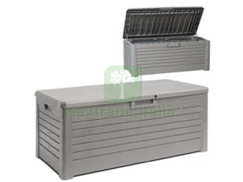 BAULE MULTIUSO FLORIDA PER INT/EST 2SEDUTE GRIGIO TORTORA ART.155 - cm.148x72x60h. — Casalinghi e organizzazione — rif. FERX.FER434034