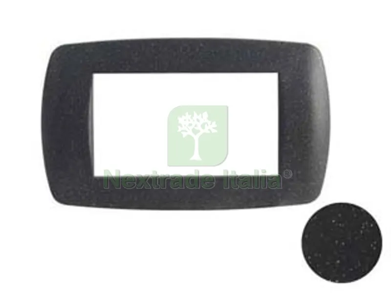 PLACCA 4 POSTI "MILLENNIUM" NERA - 4 posti - mm.148x84h. (7844.T.N) — Interruttori e prese — rif. FERX.FER437868 PLACCA 4 POSTI "MILLENNIUM" NERA - 4 posti - mm.148x84h. (7844.T.N) — Interruttori e prese — rif. FERX.FER437868
