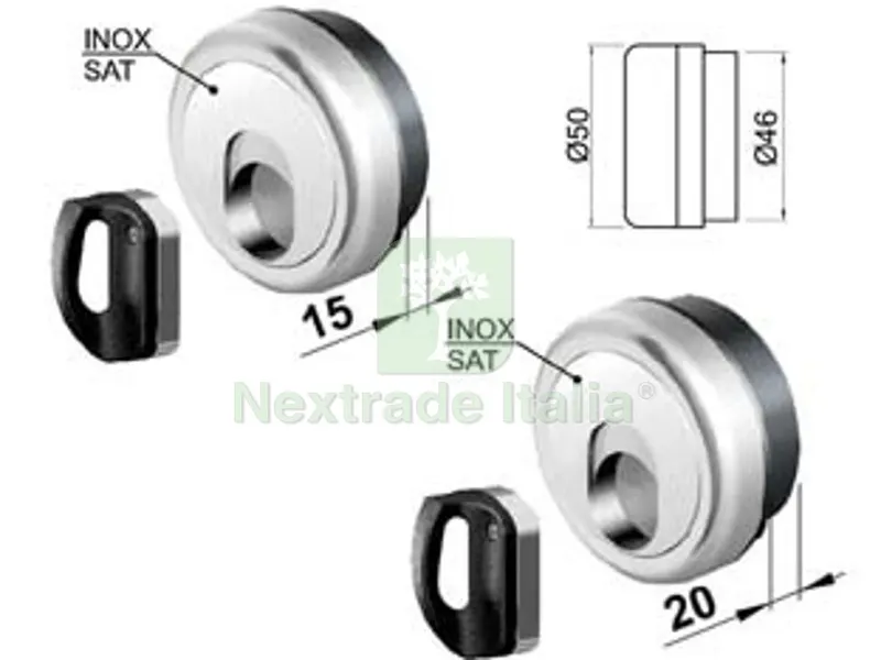 Defender Magnetico Mag Monolito Inox Cromo Satinato - MM.69X85X15H.(MR50015D1IT)COMPATIBILE con Cipierre — Serrature e cilindri — rif. FERX.FER439022
