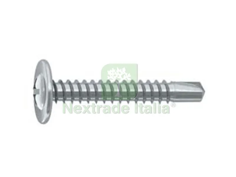500PZ Vite Autoperforante TMT Ranellata Cava PH in Acciaio Zincato Bianco - ? mm.4,8x35 — Viti — rif. FERX.FER439404