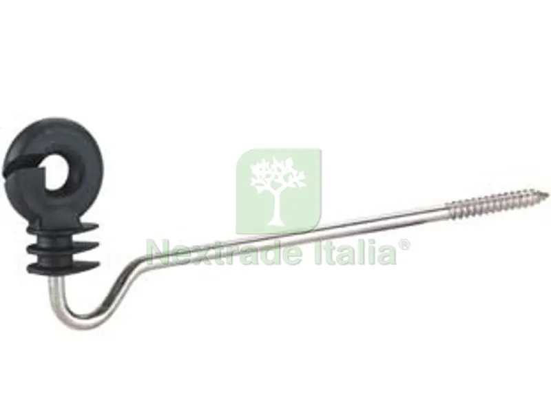 10PZ Isolatore Elettrorecinzione AD Anello con Vite Lunga per Legno - vite zincata mm.220 — Reti e recinzioni — rif. FERX.FER442176 10PZ Isolatore Elettrorecinzione AD Anello con Vite Lunga per Legno - vite zincata mm.220 — Reti e recinzioni — rif. FERX.FER442176