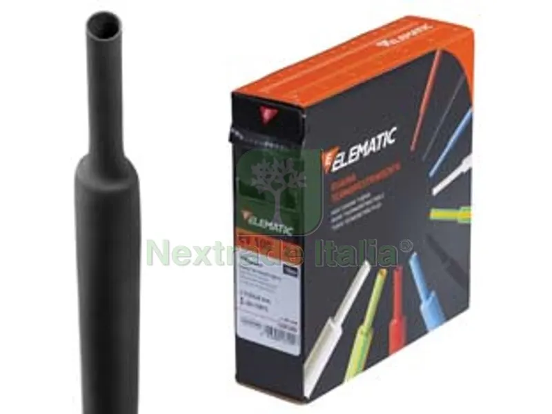 GUAINA TERMORESTRINGENTE NERA -mm. 3,2/1,6, cf da mt.15 — Adesivi e sigillanti — rif. FERX.FER442350 GUAINA TERMORESTRINGENTE NERA -mm. 3,2/1,6, cf da mt.15 — Adesivi e sigillanti — rif. FERX.FER442350