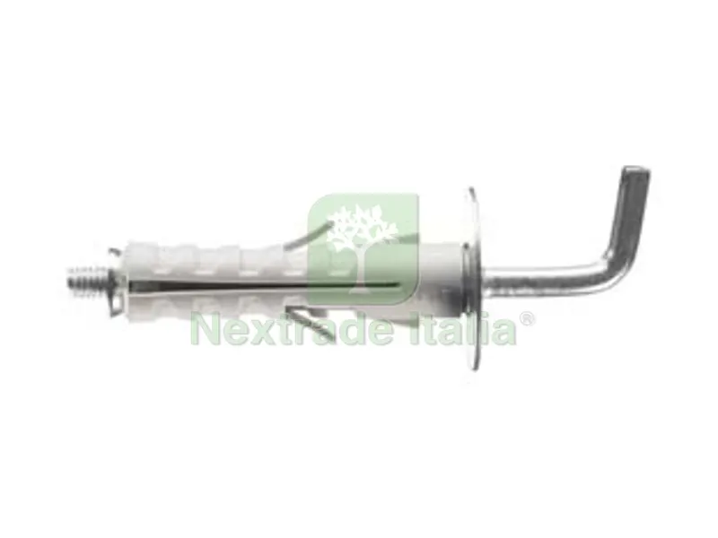 50PZ TASSELLO IN NYLON CON GANCIO LUNGO PA 6 ENP/GL - ? mm.12x45 — Tasselli e ancoraggi — rif. FERX.FER443487 50PZ TASSELLO IN NYLON CON GANCIO LUNGO PA 6 ENP/GL - ? mm.12x45 — Tasselli e ancoraggi — rif. FERX.FER443487