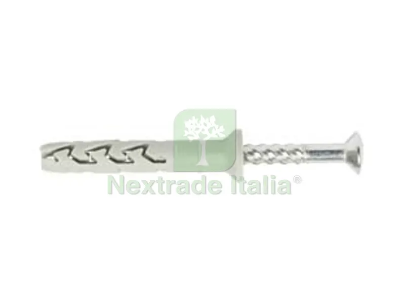 100PZ TASSELLO IN NYLON PROLUNG. CON VITE TSP PZ COLLARINO SVASATO JTX TS/V - ? mm.6x40 — Tasselli e ancoraggi — rif. FERX.FER443685 100PZ TASSELLO IN NYLON PROLUNG. CON VITE TSP PZ COLLARINO SVASATO JTX TS/V - ? mm.6x40 — Tasselli e ancoraggi — rif. FERX.FER443685