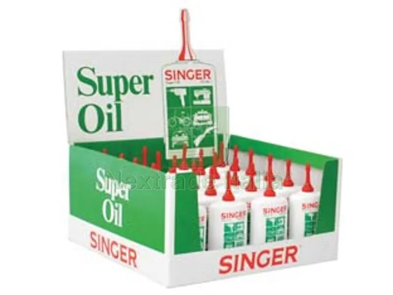 24PZ Olio Lubrificante Singer - ml.125 — Lubrificanti e oli — rif. FERX.FER444507 24PZ Olio Lubrificante Singer - ml.125 — Lubrificanti e oli — rif. FERX.FER444507