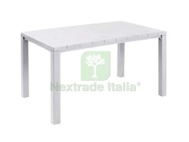 Tavolo da Giardino "julie" Woodlook Bianco CM.147x90x75H - cm.147x90x75h — Arredo giardino — rif. FERX.FER444637 Tavolo da Giardino "julie" Woodlook Bianco CM.147x90x75H - cm.147x90x75h — Arredo giardino — rif. FERX.FER444637