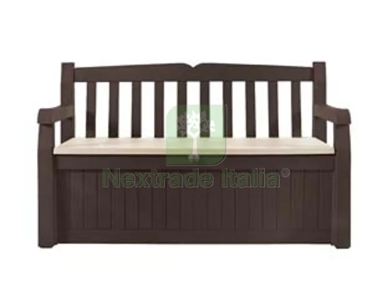 panchina contenitore da giardino eden marrone - cm.140x60x84h — Casalinghi e organizzazione — rif. FERX.FER444712