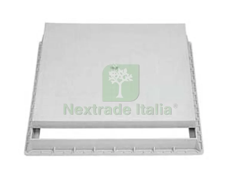 CHIUSINO CON TELAIO PER POZZETTO APERTURA CON BULLONE - cm.45x45 — Scarichi e sifoni — rif. FERX.FER445009