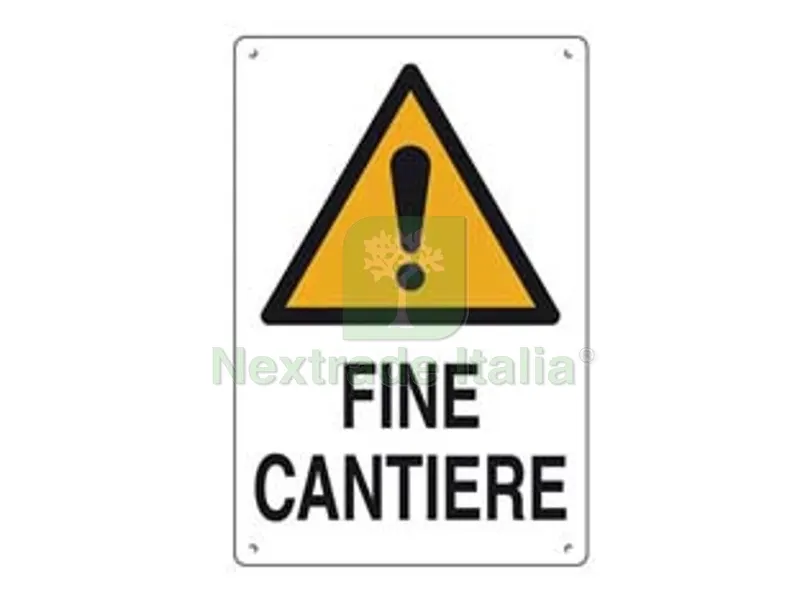 10PZ Cartello "fine Cantiere" - cm.40x60h. in plastica — Casalinghi e organizzazione — rif. FERX.FER445269