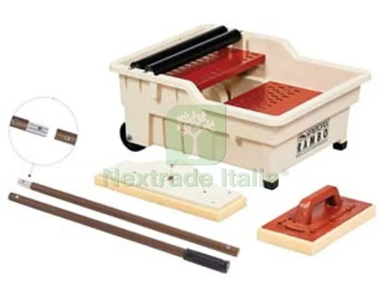 vaschetta lavaggio "rambo" lt.40 kit griglia 2 rulli e 2 frattoni - cm.60x50x30h. - portata lt.40 — Utensili muratura — rif. FERX.FER449281 vaschetta lavaggio "rambo" lt.40 kit griglia 2 rulli e 2 frattoni - cm.60x50x30h. - portata lt.40 — Utensili muratura — rif. FERX.FER449281
