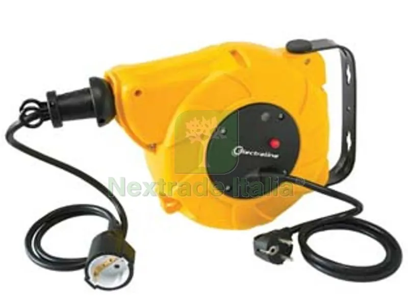 Avvolgicavo Elettrico Automatico Fissaggio a Parete - prolunga mt.8 + cavo mt.2 H05VV-F sezione 3G1,5 — Cavi e fili — rif. FERX.FER449670 Avvolgicavo Elettrico Automatico Fissaggio a Parete - prolunga mt.8 + cavo mt.2 H05VV-F sezione 3G1,5 — Cavi e fili — rif. FERX.FER449670