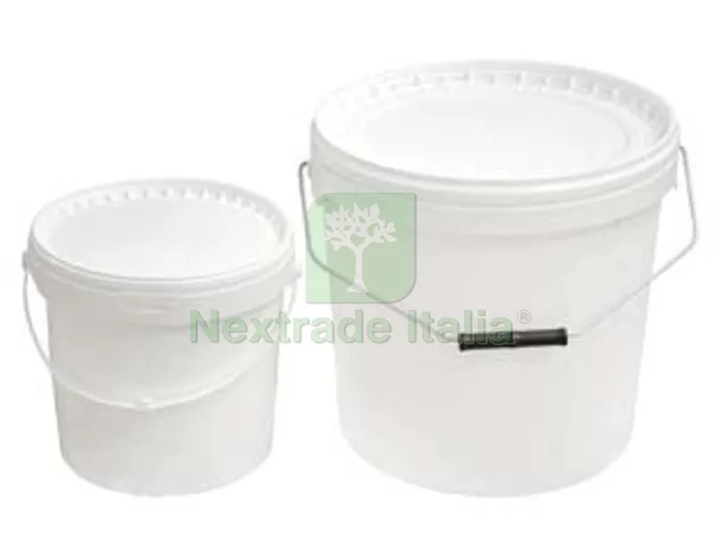 5PZ Secchio in Plastica Anonimo con Coperchio Bianco - lt.16 - manico in ferro zincato — Casalinghi e organizzazione — rif. FERX.FER452274 5PZ Secchio in Plastica Anonimo con Coperchio Bianco - lt.16 - manico in ferro zincato — Casalinghi e organizzazione — rif. FERX.FER452274