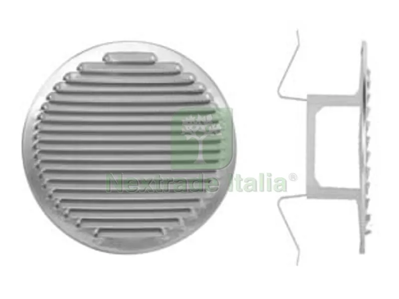 3PZ Griglia Aerazione Tonda con Molla in Alluminio - ø mm. 140/200 — Scarichi e sifoni — rif. FERX.FER478687 3PZ Griglia Aerazione Tonda con Molla in Alluminio - ø mm. 140/200 — Scarichi e sifoni — rif. FERX.FER478687