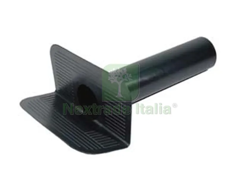 Bocchettone di Scarico AD Angolo Uscita Tonda in TPV Nero - ? mm.100 — Scarichi e sifoni — rif. FERX.FER452809