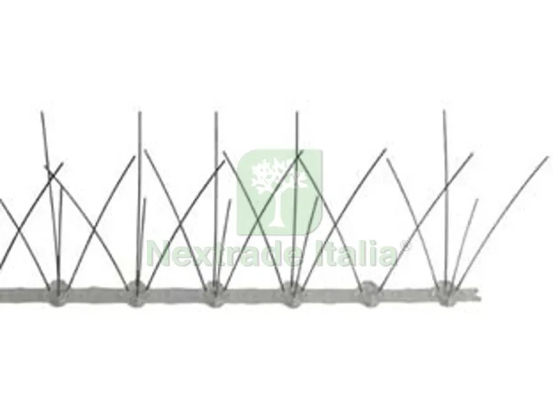 60PZ DISSUASORE VOLATILI PER MURETTO BASE IN PLASTICA E SPILLI INOX - cm.50x12h. — Protezione piante e sementi — rif. FERX.FER452830 60PZ DISSUASORE VOLATILI PER MURETTO BASE IN PLASTICA E SPILLI INOX - cm.50x12h. — Protezione piante e sementi — rif. FERX.FER452830