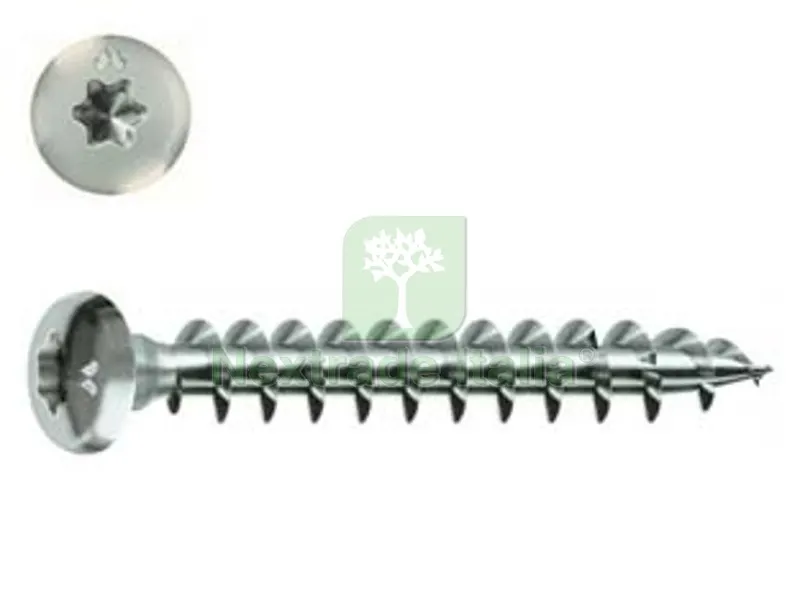 200PZ VITI PANEL-VIT PV TESTA CILINDRICA CON COLLARE TORX ACCIAIO CHROMITING - ? mm.5x40 — Serrature e cilindri — rif. FERX.FER452861