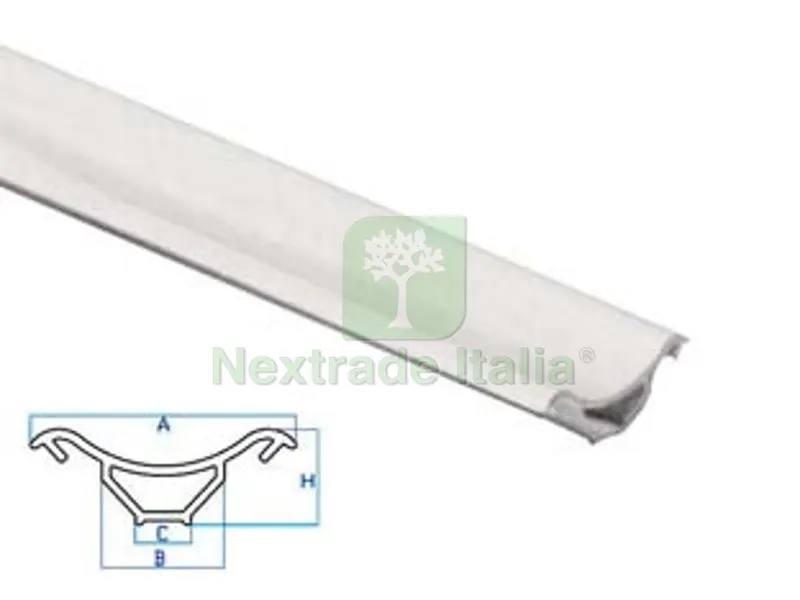 10PZ PROFILO RACCORDO IGIENICO RIGIDO - mm.6,4x30X11h. barra mt.2,5 - bianco — Tubi e raccordi — rif. FERX.FER453011 10PZ PROFILO RACCORDO IGIENICO RIGIDO - mm.6,4x30X11h. barra mt.2,5 - bianco — Tubi e raccordi — rif. FERX.FER453011