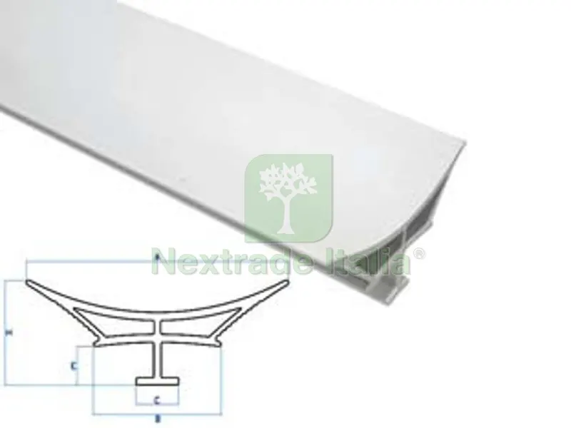 10PZ PROFILO RACCORDO IGIENICO RIGIDO - mm.10,5x65X26h. barra mt.2 - bianco — Tubi e raccordi — rif. FERX.FER453028 10PZ PROFILO RACCORDO IGIENICO RIGIDO - mm.10,5x65X26h. barra mt.2 - bianco — Tubi e raccordi — rif. FERX.FER453028