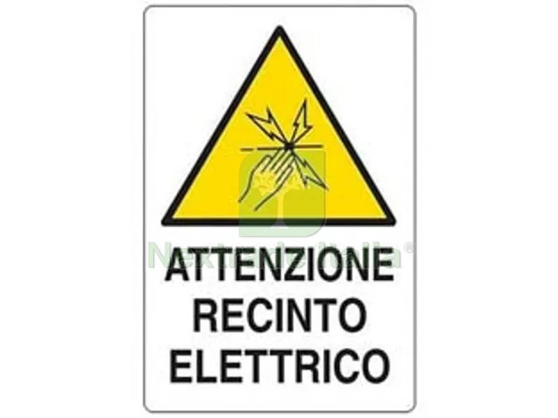 10PZ Cartello "attenzione Recinto Elettrico" - cm.20x30h. — Recinto elettrico — rif. FERX.FER453257