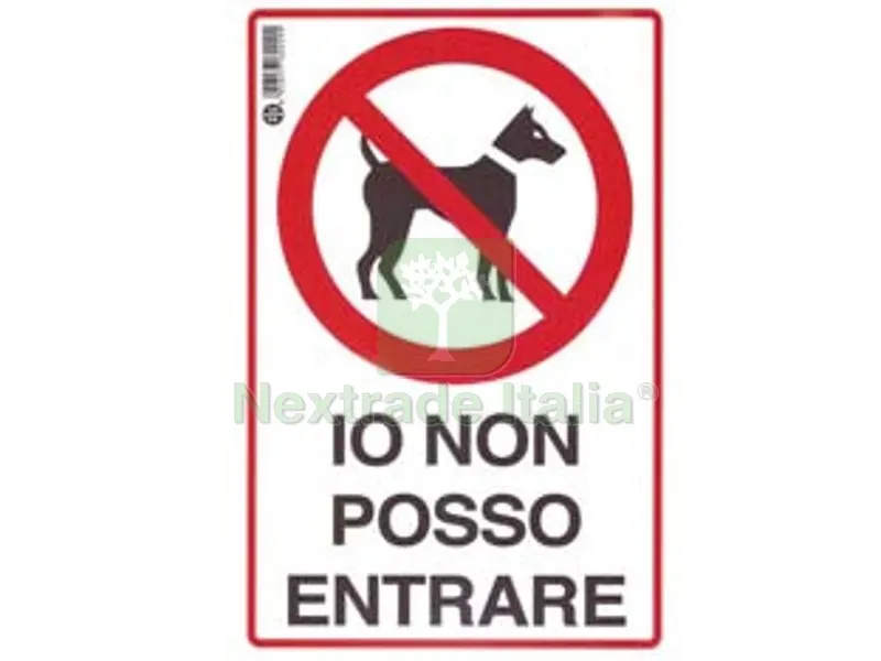 10PZ Cartello "IO NON Posso Entrare" - cm.20x30h. — Casalinghi e organizzazione — rif. FERX.FER453318