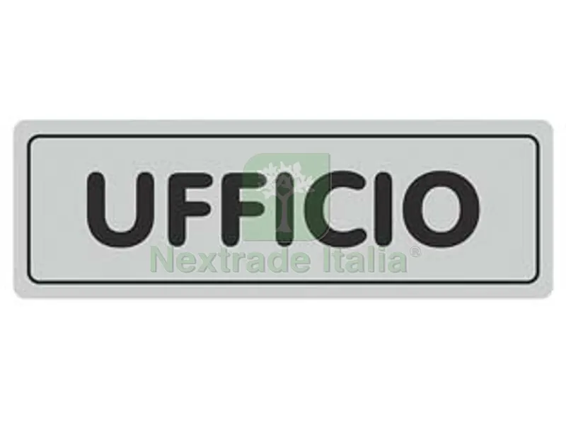 10PZ TARGHETTA ADESIVA "UFFICIO" - cm.15X5h. — Casalinghi e organizzazione — rif. FERX.FER453349