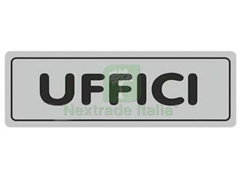 10PZ Targhetta Adesiva "uffici" - cm.15X5h. — Casalinghi e organizzazione — rif. FERX.FER453400