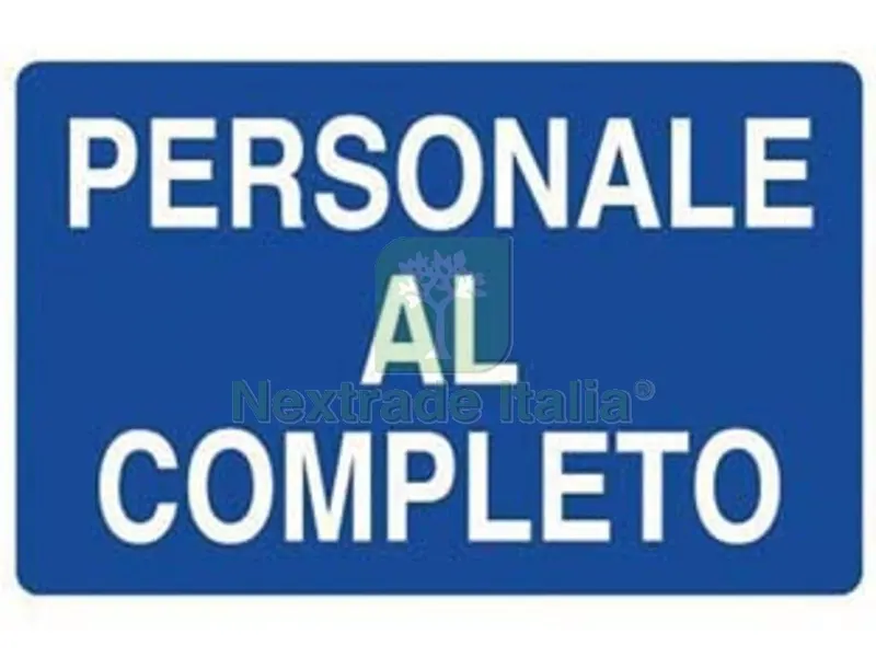 10PZ Cartello "personale al Completo" - cm.70x50h. — Cartelli e segnaletica — rif. FERX.FER453431