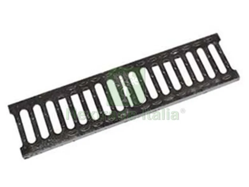 2PZ GRIGLIA IN PLASTICA PER CANALETTA IN ABS CM.50X13 - cm.50x13x2h. — Materiali e teli da cantiere — rif. FERX.FER453592