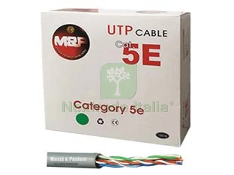 100MT Cavo Trasmissione Dati Rete LAN UTP CAT.5/E Grigio - ? mm.5,4 — Cavi e fili — rif. FERX.FER453677