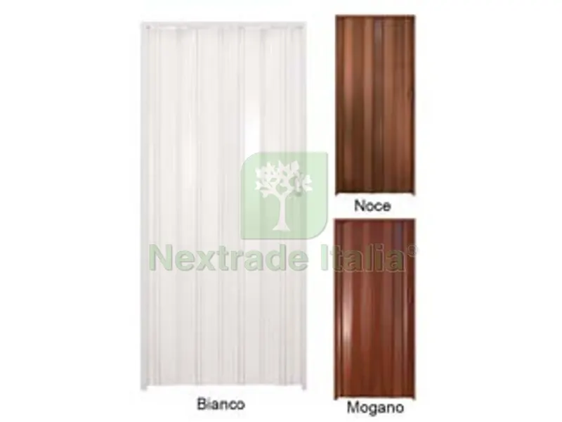 Porta a Soffietto con Maniglia in Kit "linea Extra" in PVC - cm.82x210 mogano — Maniglie e pomelli — rif. FERX.FER453882 Porta a Soffietto con Maniglia in Kit "linea Extra" in PVC - cm.82x210 mogano — Maniglie e pomelli — rif. FERX.FER453882