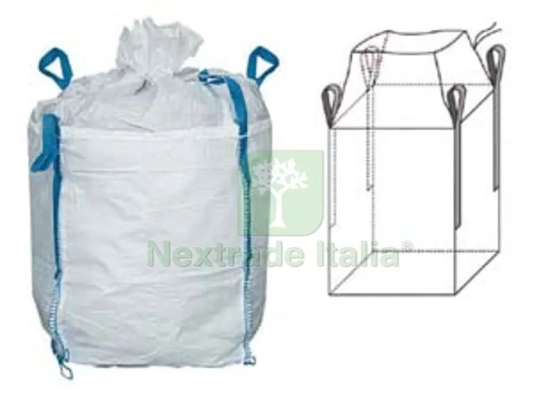 Saccone in Polipropilene Fondo Chiuso + Bocca Caramella - cm.90x90x120 - portata kg.1500 — Pile e batterie — rif. FERX.FER454018 Saccone in Polipropilene Fondo Chiuso + Bocca Caramella - cm.90x90x120 - portata kg.1500 — Pile e batterie — rif. FERX.FER454018