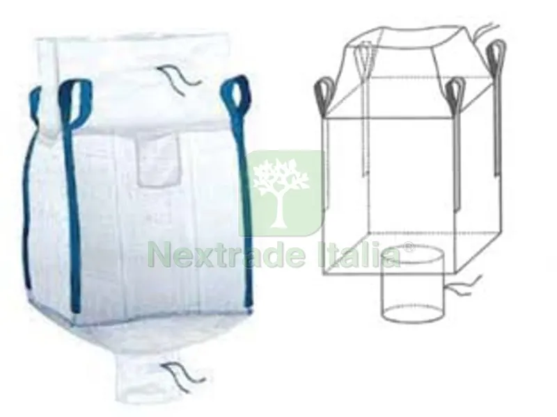 SACCONE IN POLIPROPILENE VALVOLA DI SCARICO+ BOCCA CARAMELLA - cm.90x90x120 - portata kg.1000 — Rubinetti e valvole — rif. FERX.FER454025 SACCONE IN POLIPROPILENE VALVOLA DI SCARICO+ BOCCA CARAMELLA - cm.90x90x120 - portata kg.1000 — Rubinetti e valvole — rif. FERX.FER454025