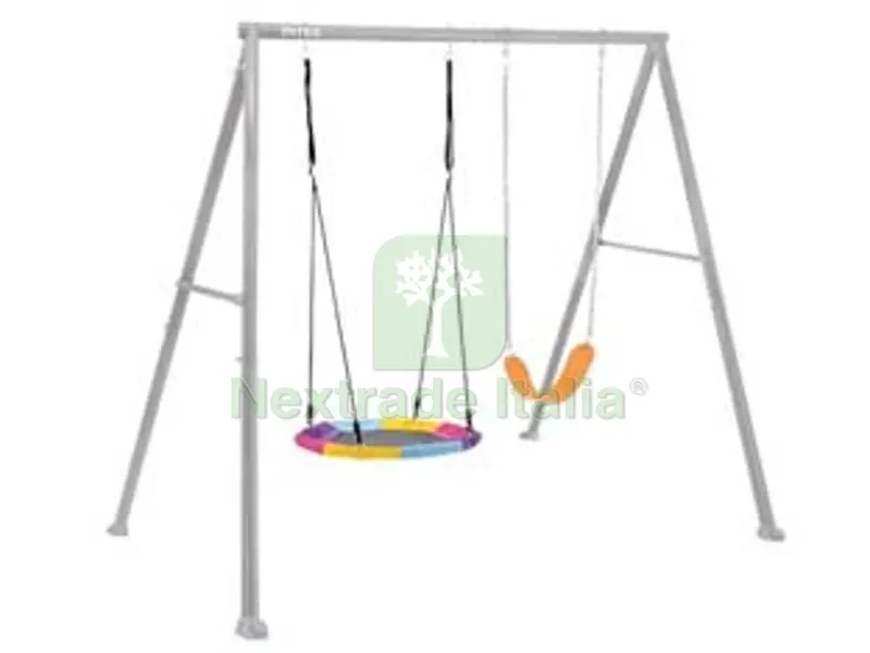 altalena per bambini 2 giochi 3-10 anni cm.254x235x200h. - cm.254x235x200h. - peso kg.26,9 (44126) — Tempo libero outdoor — rif. FERX.FER455893