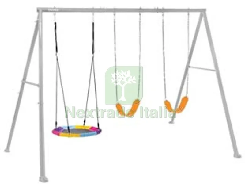 altalena per bambini 3 giochi 3-10 anni cm.343x235x200h. - cm.343x235x200h.- peso kg.31,2 (44134) — Tempo libero outdoor — rif. FERX.FER455916