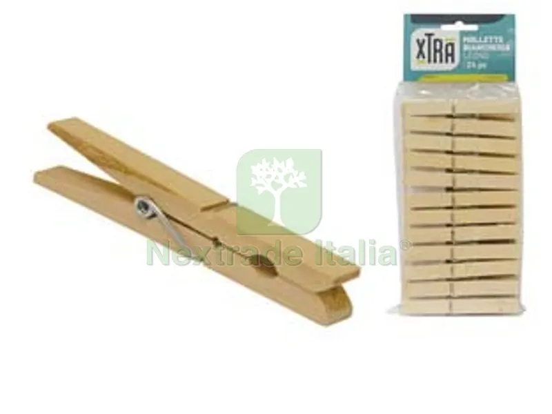 20BLISTER Mollette Biancheria Legno - in confezione da pz.24 — Casalinghi e organizzazione — rif. FERX.FER456937 20BLISTER Mollette Biancheria Legno - in confezione da pz.24 — Casalinghi e organizzazione — rif. FERX.FER456937