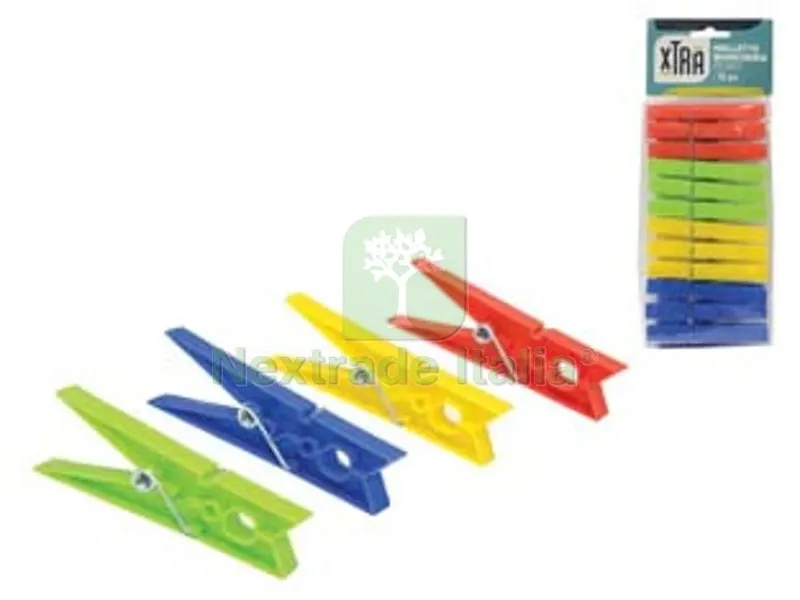 24BLISTER Mollette Biancheria Peggy in Polipropilene - in confezione da pz.12 — Pile e batterie — rif. FERX.FER456944
