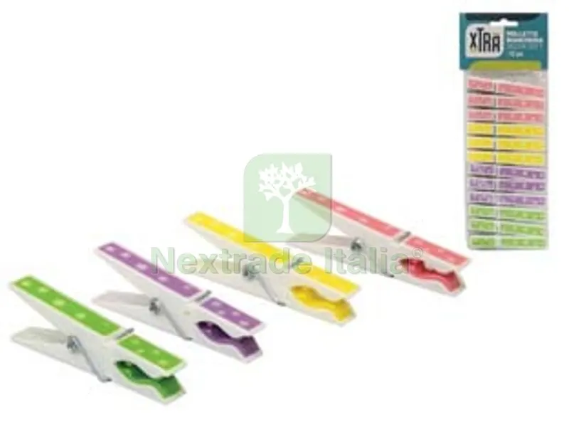 12BLISTER Mollette Biancheria Decor Soft in Gomma Termoplastica - in confezione da pz.12 — Casalinghi e organizzazione — rif. FERX.FER456951 12BLISTER Mollette Biancheria Decor Soft in Gomma Termoplastica - in confezione da pz.12 — Casalinghi e organizzazione — rif. FERX.FER456951