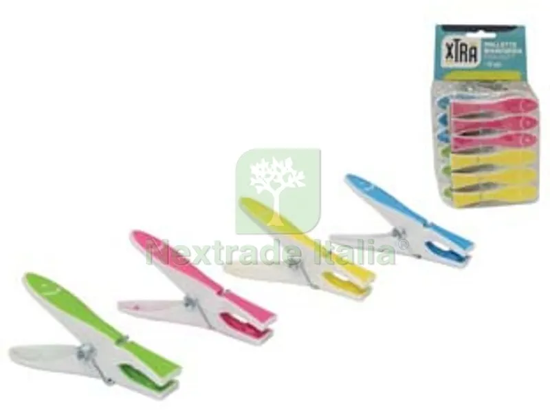 12BLISTER Mollette Biancheria Fish Soft in Gomma Termoplastica - in confezione da pz.12 — Casalinghi e organizzazione — rif. FERX.FER456968