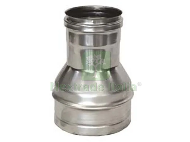 RIDUZIONE PER TUBO ACCIAIO INOX AISI 304 F/M MONOPARETE SPESS. MM.0,5 - F ? mm.140 M ? mm.120 — Tubi e raccordi — rif. FERX.FER457583